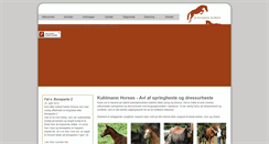 Desktop Screenshot of kuhlmannhorses.dk